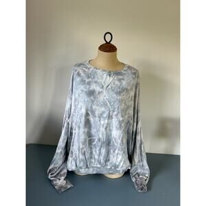 Young Fabulous & Broke womens sweatshirt size L grey tie dye oversized soft